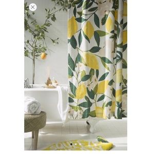 Urban outfitters lemon shower curtain